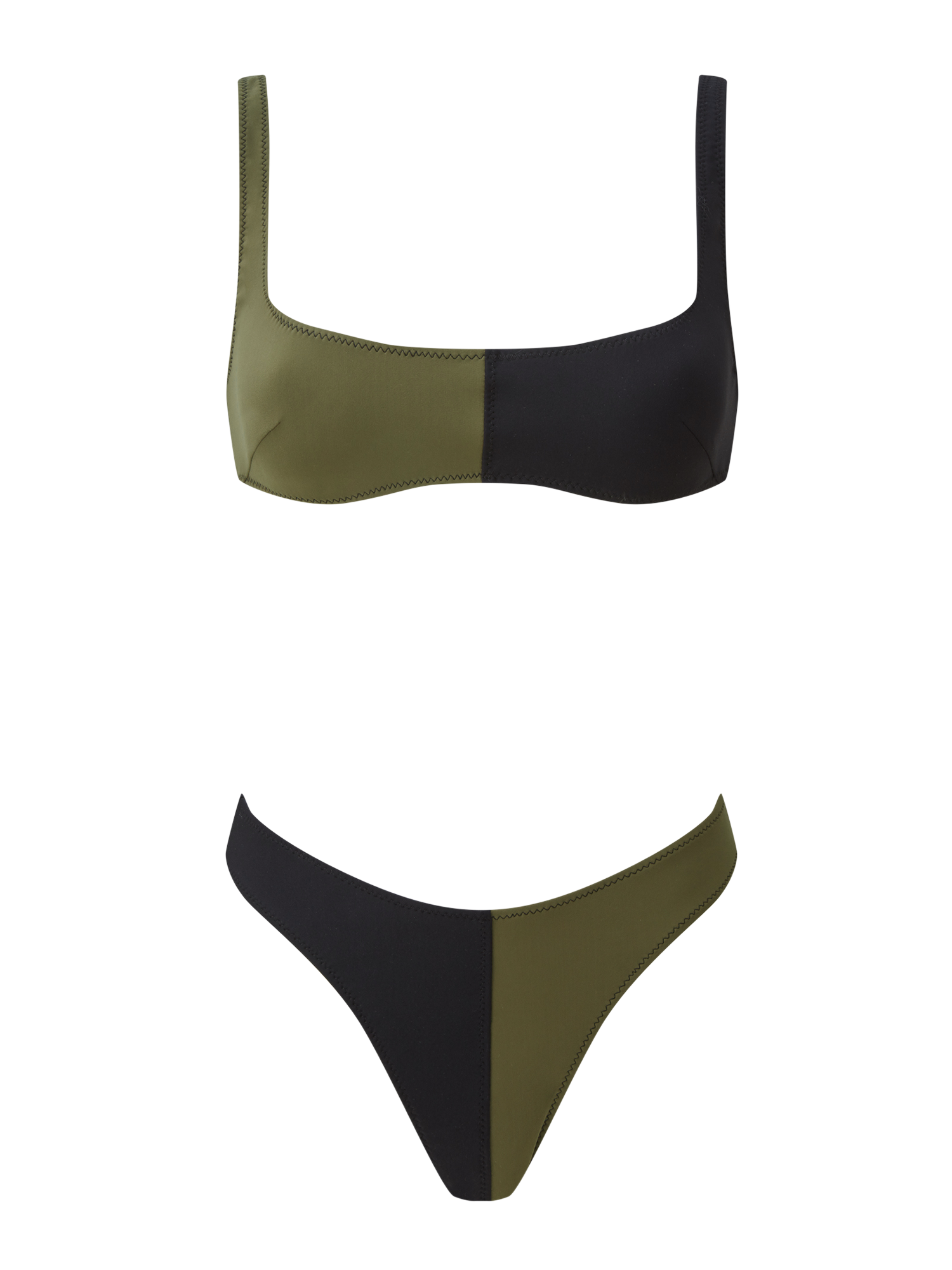 Anna Army Colorblock Bikini