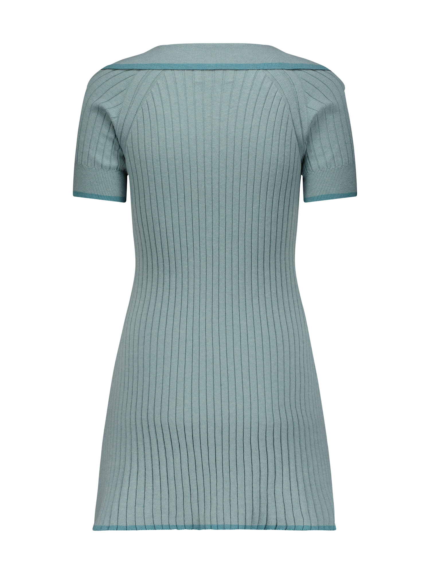 Polo Rib Knit Seafoam Mini Dress