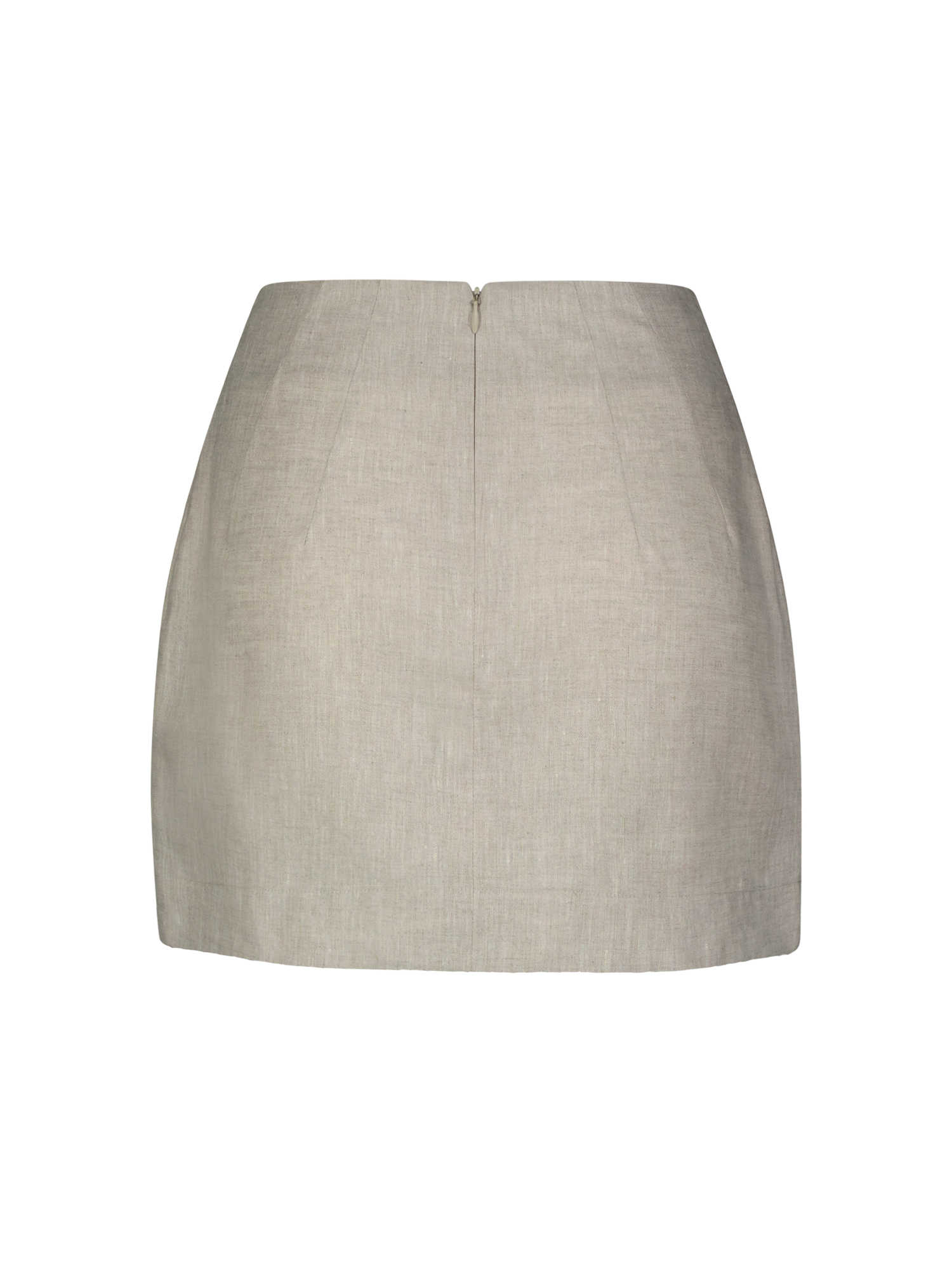 Cargo Wrap Oatmeal Linen Mini Skirt