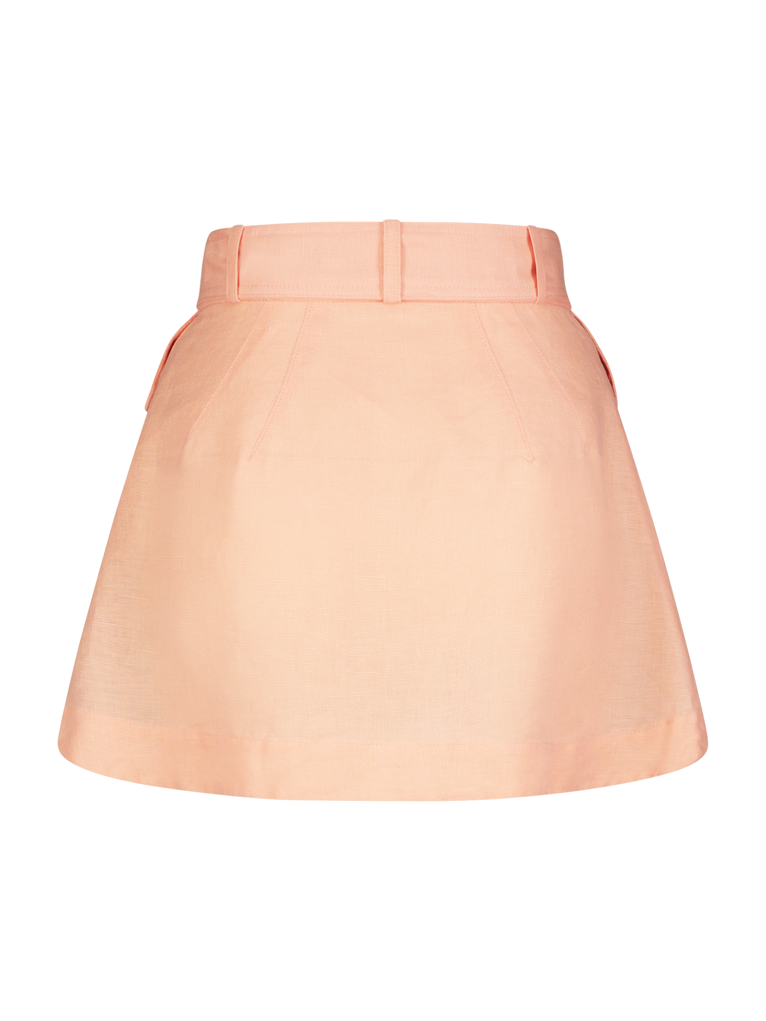 Cargo Peach Linen Mini Skirt