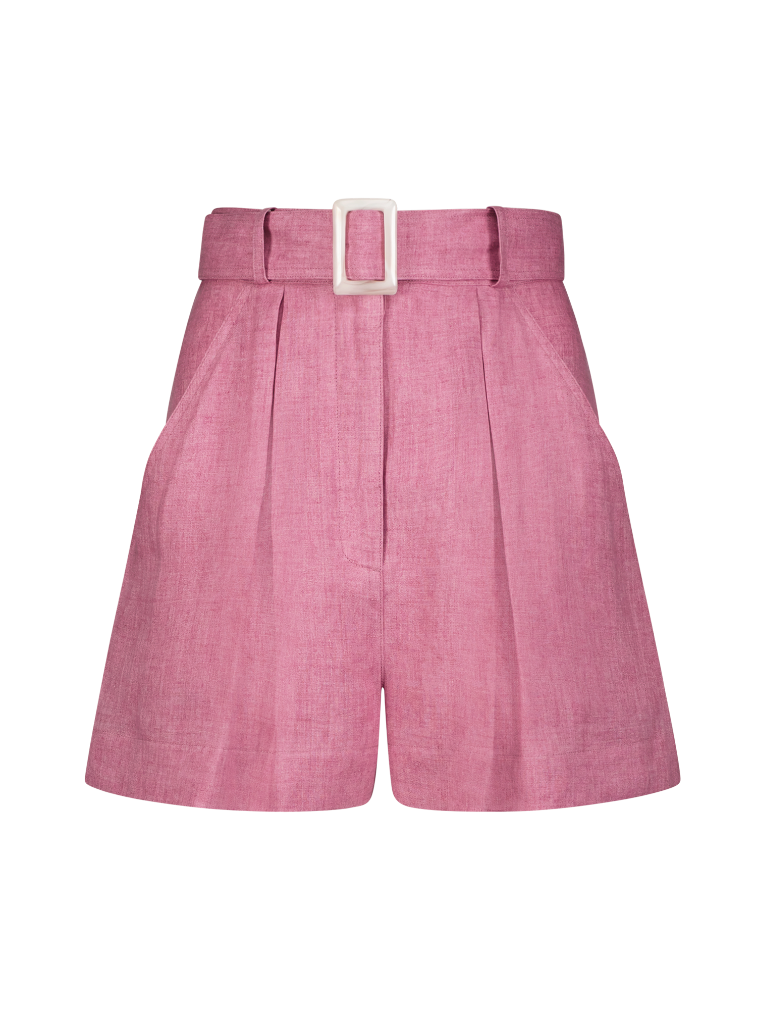 Pleated Orchid Linen Short