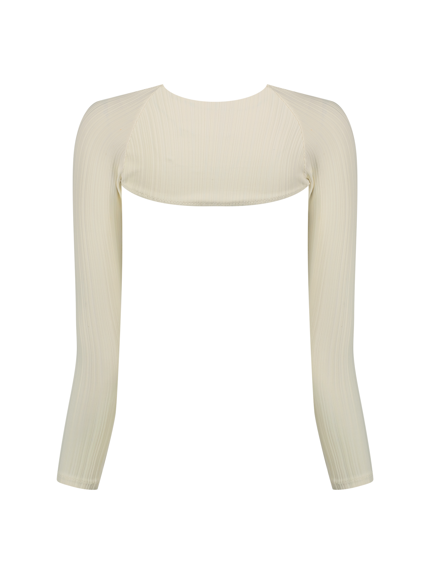 Cream Rib Swim Shrug