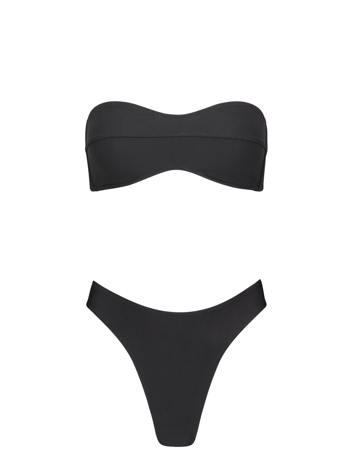 Eva Black Scuba High-Cut Bikini