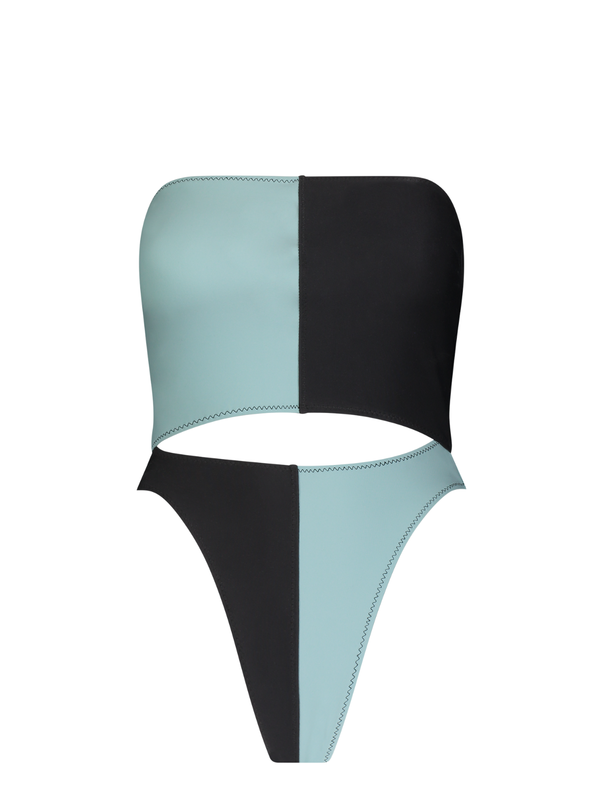 Daria Aqua Colorblock Cutout One Piece