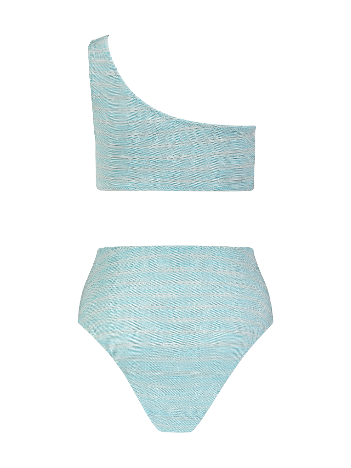 Carolyn Aqua High-Waist Bikini