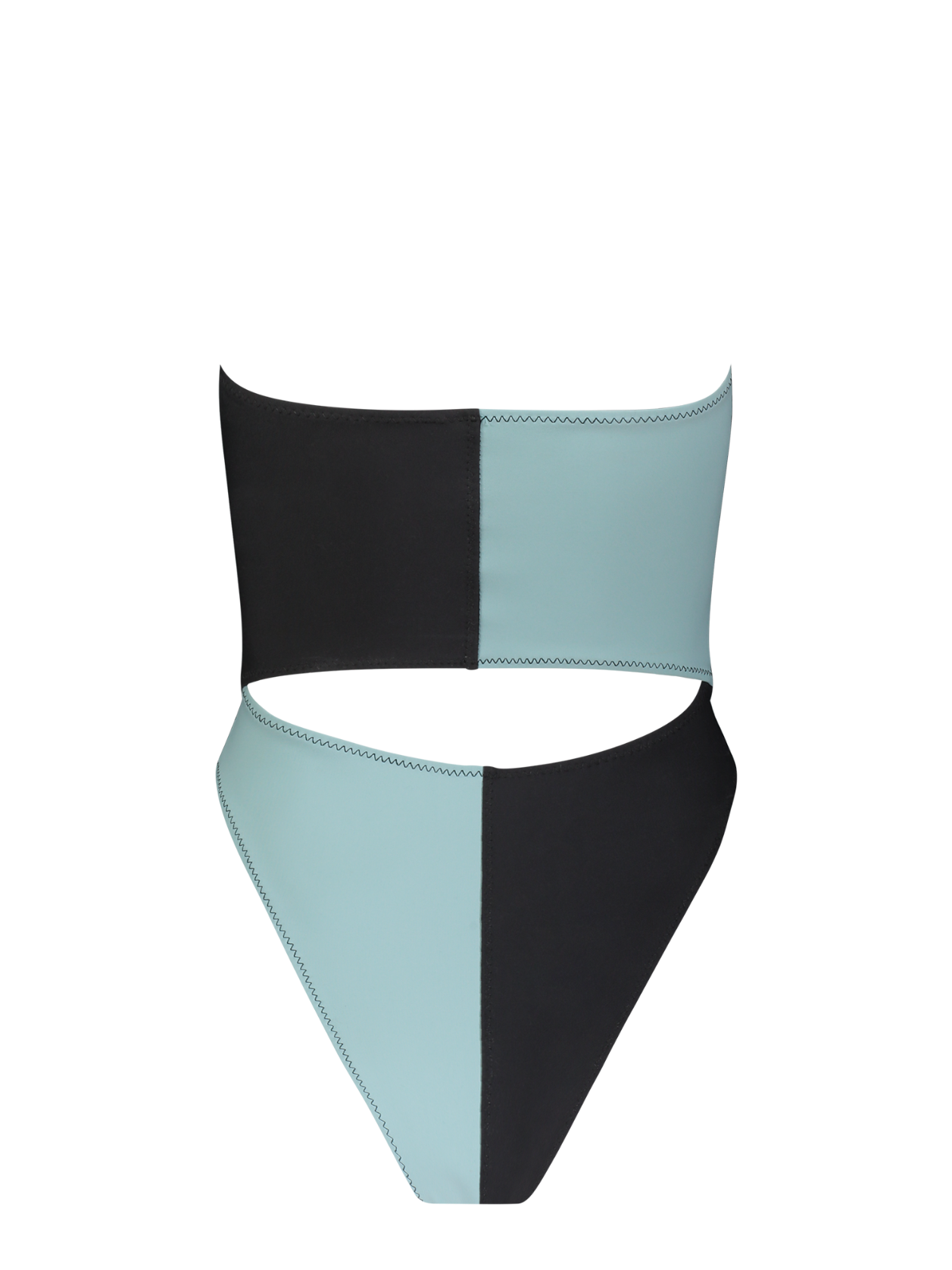 Daria Aqua Colorblock Cutout One Piece